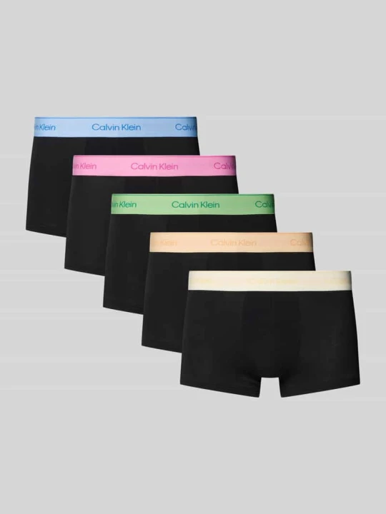 Zdjęcie produktu Obcisłe bokserki w zestawie 5 szt. z elastycznym paskiem z logo Calvin Klein Czarny