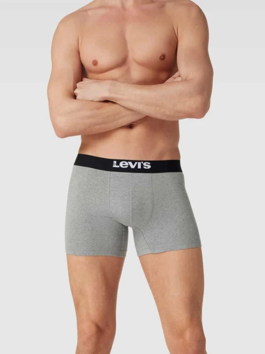 Zdjęcie produktu Obcisłe bokserki z detalem z logo model ‘SOLID BASIC’ Levi's Średnioszary