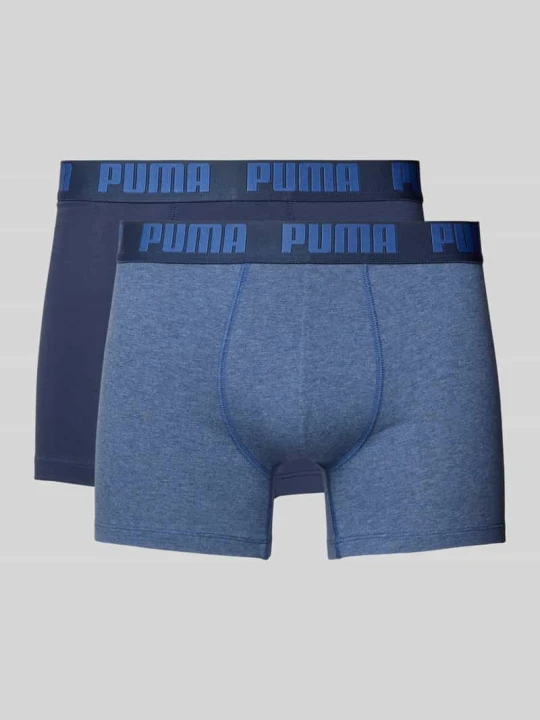 Zdjęcie produktu Obcisłe bokserki z detalem z logo w zestawie 2 szt. Puma Jeansowy niebieski