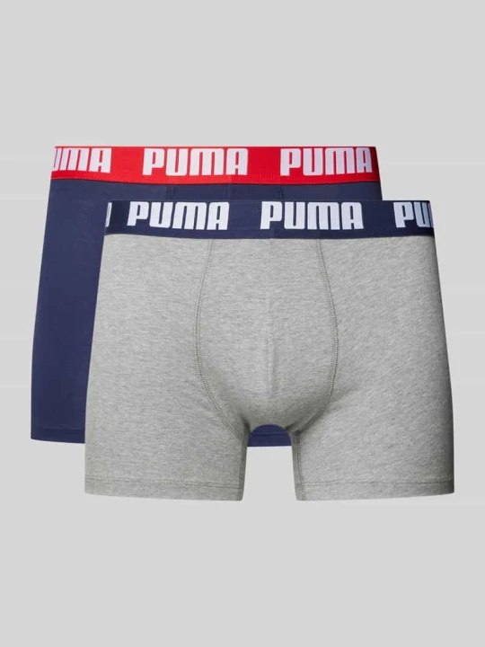 Zdjęcie produktu Obcisłe bokserki z detalem z logo w zestaw 2 szt. Puma Ciemnoniebieski