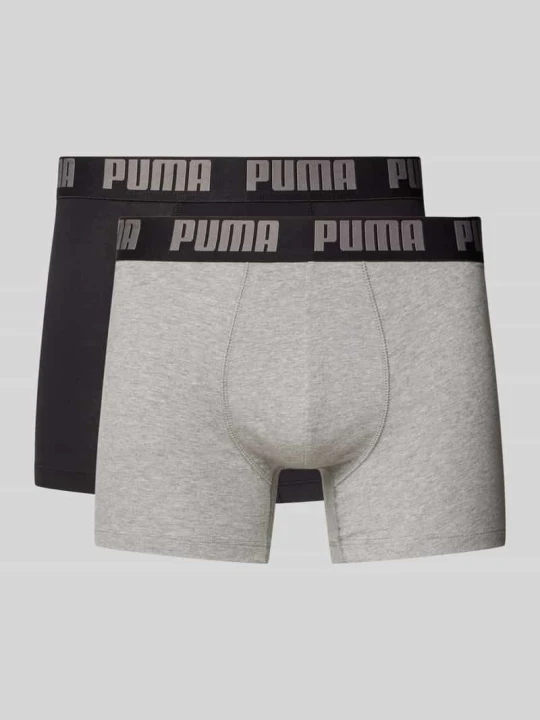 Zdjęcie produktu Obcisłe bokserki z detalem z logo w zestaw 2 szt. Puma Średnioszary