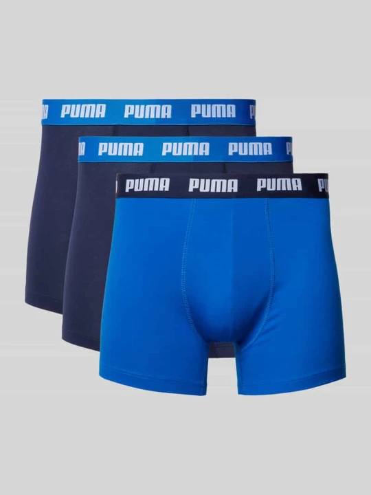 Zdjęcie produktu Obcisłe bokserki z detalem z logo w zestawie 3 szt. Puma Niebieski