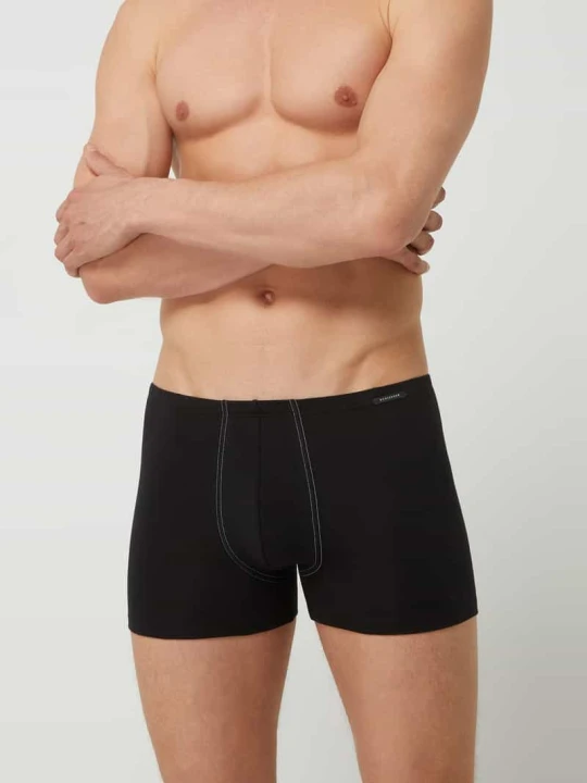 Zdjęcie produktu Bokserki z domieszką stretchu w 2‑pakiecie Schiesser Czarny