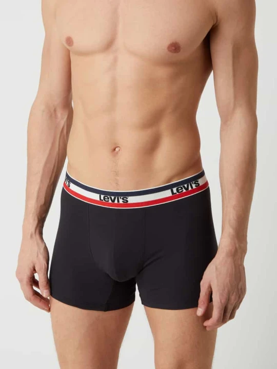 Zdjęcie produktu Bokserki z domieszką stretchu w 3‑pakiecie Levi's Czarny