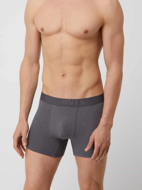Zdjęcie produktu Bokserki z domieszką stretchu w 3‑pakiecie Levi's Średnioszary melanż