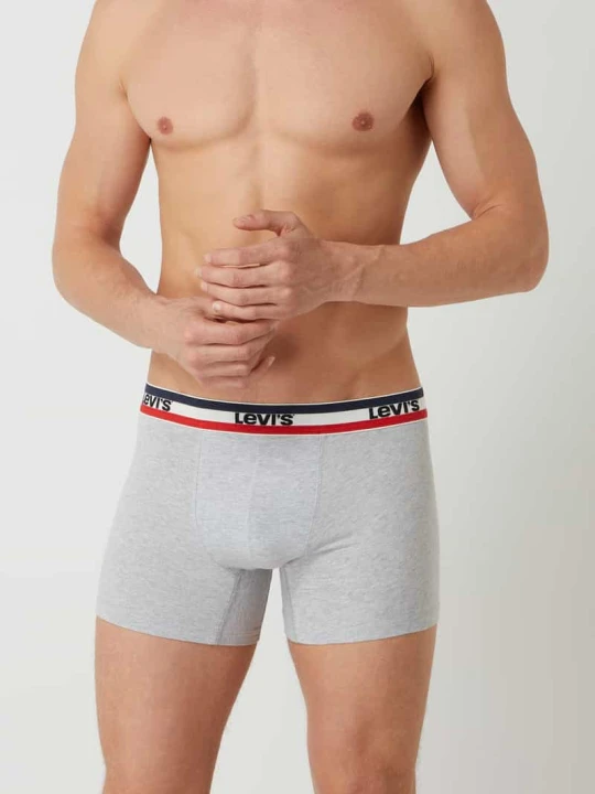 Zdjęcie produktu Bokserki z domieszką stretchu w 3‑pakiecie Levi's Ciemnoniebieski