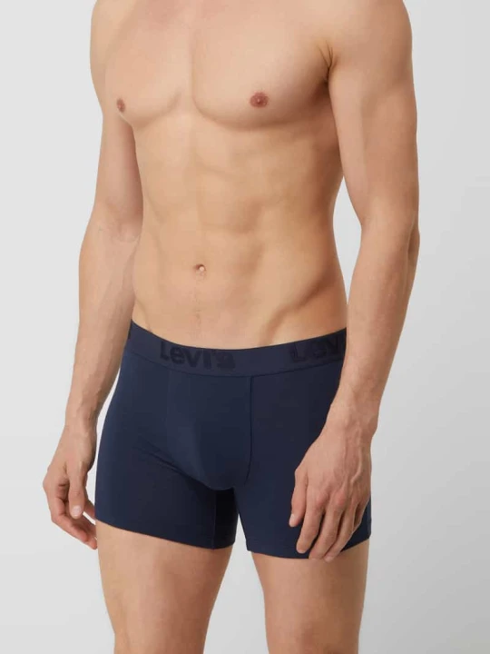 Zdjęcie produktu Bokserki z domieszką stretchu w 3‑pakiecie Levi's Ciemnoniebieski