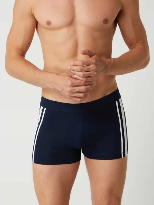 Zdjęcie produktu Bokserki z domieszką stretchu w 3‑pakiecie Schiesser Granatowy