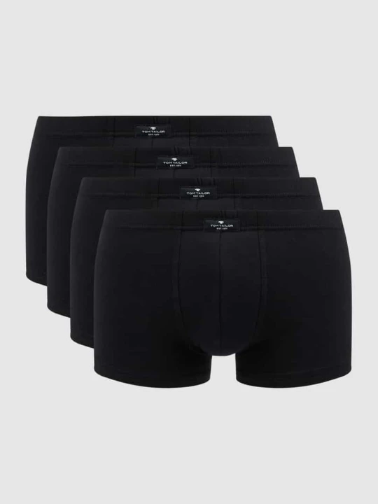 Zdjęcie produktu Obcisłe bokserki z dodatkiem streczu w zestawie 4 szt. Tom Tailor Czarny