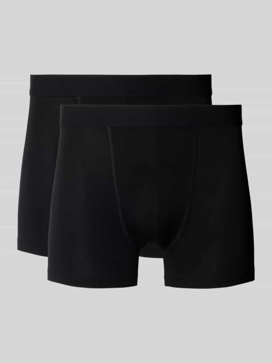 Zdjęcie produktu Obcisłe bokserki z elastycznym pasem w zestawie 2 szt. Bread & Boxers Czarny