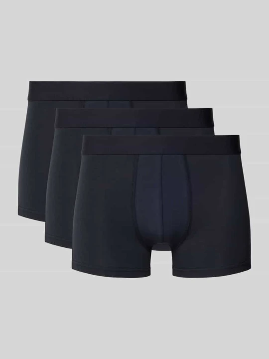 Zdjęcie produktu Obcisłe bokserki z elastycznym pasem w zestawie 3 szt. Bread & Boxers Granatowy