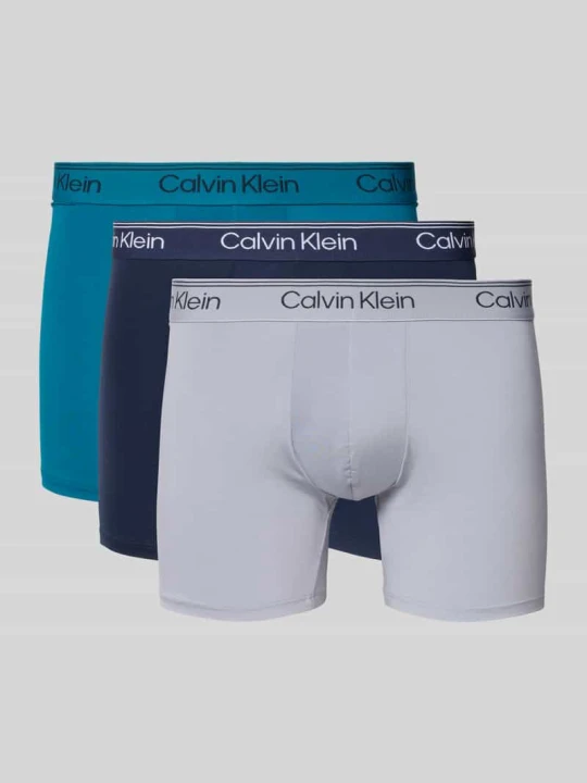 Zdjęcie produktu Obcisłe bokserki z elastycznym pasem w zestawie 3 szt. Calvin Klein Butelkowy zielony