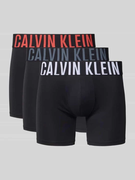 Zdjęcie produktu Obcisłe bokserki z elastycznym pasem w zestawie 3 szt. Calvin Klein Czarny