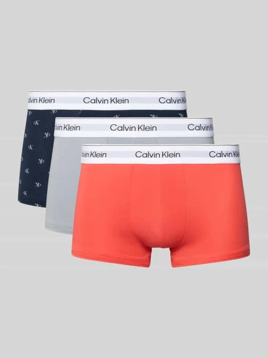 Zdjęcie produktu Trunki z elastycznym pasem w 3-paku Calvin Klein Czerwony