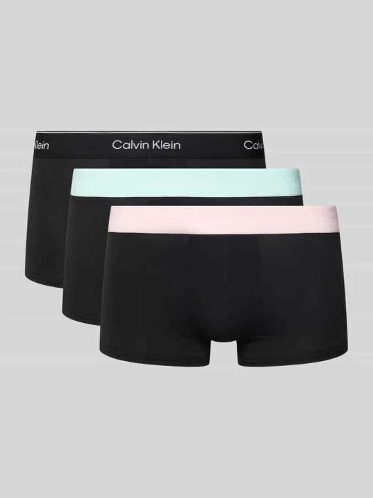 Zdjęcie produktu Trunki z elastycznym pasem w 3-paku Calvin Klein Czarny