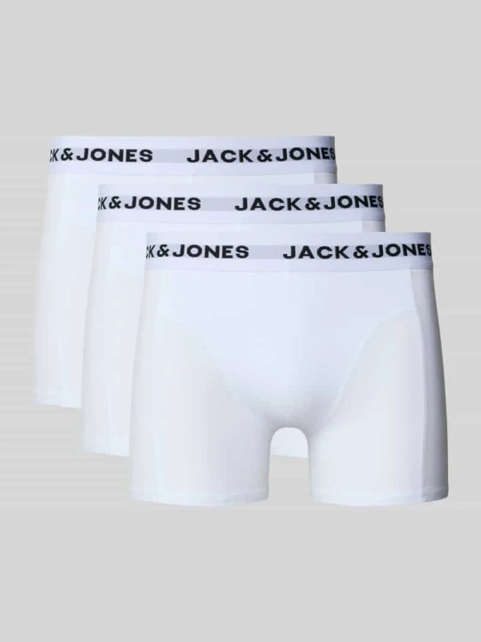 Zdjęcie produktu Trunki z elastycznym pasem w 3-paku Jack&Jones Biały