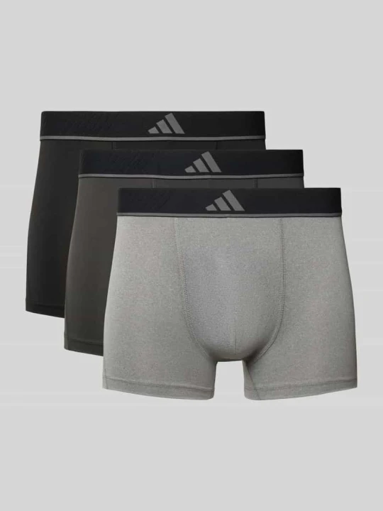 Zdjęcie produktu Obcisłe bokserki z elastycznym pasem z logo Adidas Antracytowy