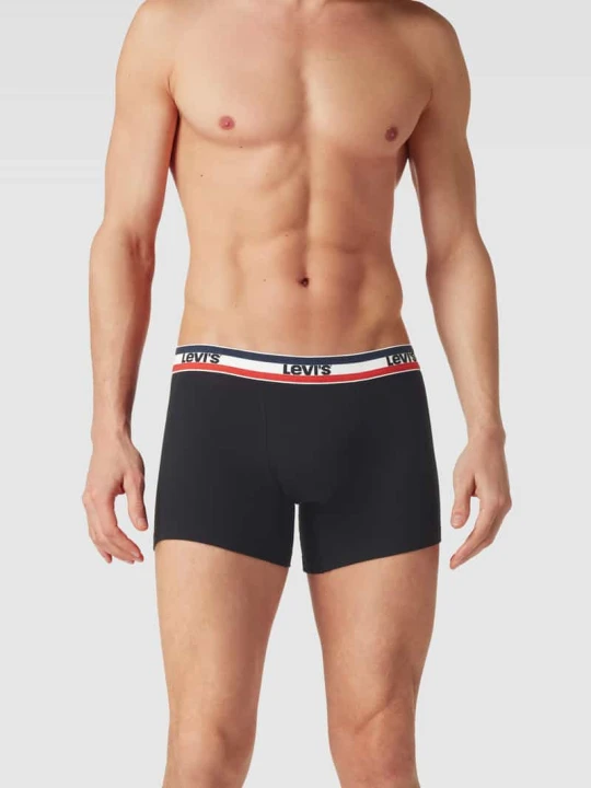 Zdjęcie produktu Obcisłe bokserki z elastycznym pasem z logo Levi's Czarny