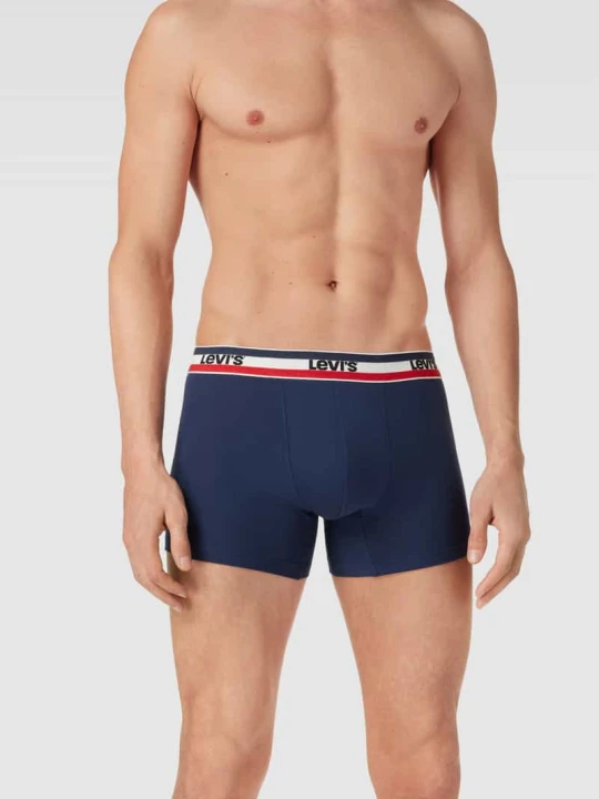 Zdjęcie produktu Obcisłe bokserki z elastycznym pasem z logo Levi's Niebieski