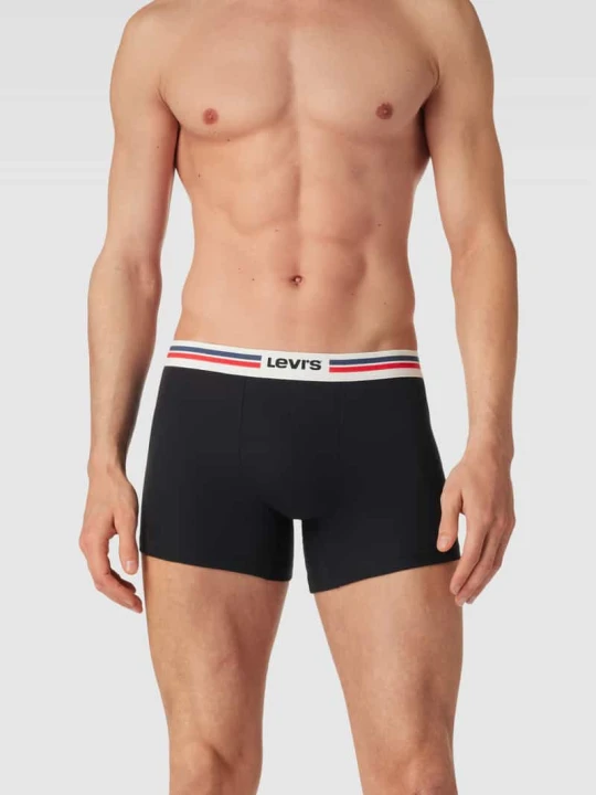 Zdjęcie produktu Obcisłe bokserki z elastycznym pasem z logo Levi's Czarny
