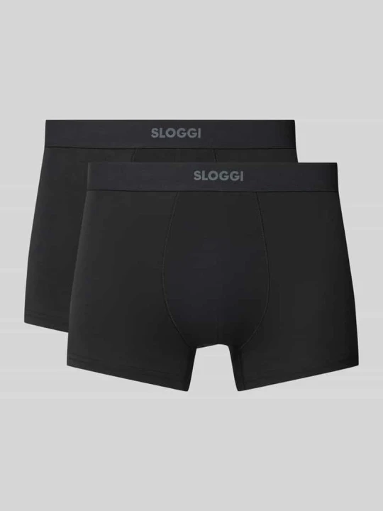 Zdjęcie produktu Obcisłe bokserki z elastycznym pasem z logo Sloggi Czarny