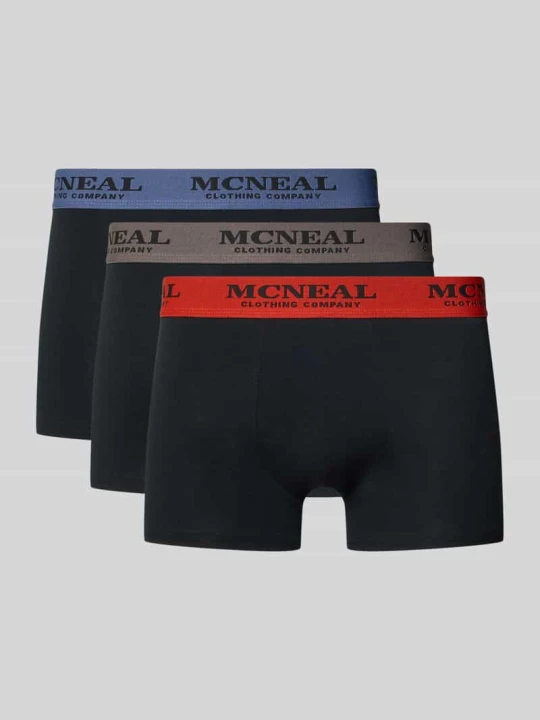 Zdjęcie produktu Obcisłe bokserki z elastycznym paskiem w zestaw 3 szt. MCNEAL Czarny