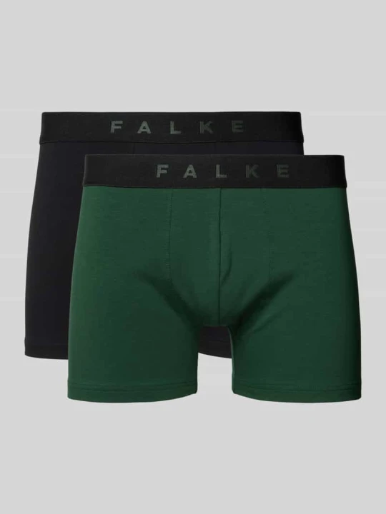 Zdjęcie produktu Obcisłe bokserki z elastycznym paskiem z logo w zestawie 2 szt Falke Zielony