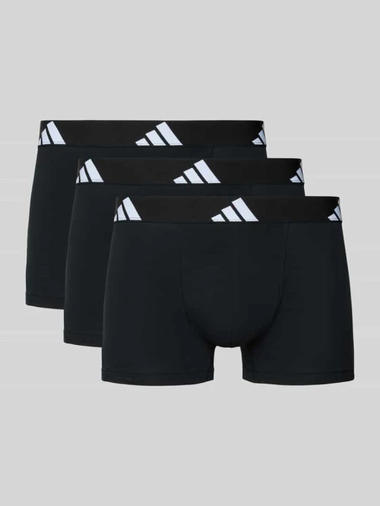 Zdjęcie produktu Obcisłe bokserki z elastycznym paskiem z logo w zestawie 3 szt. Adidas Czarny