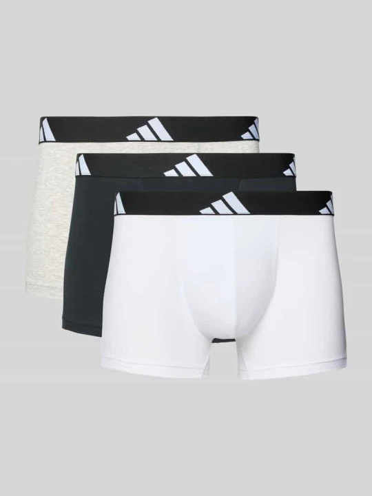 Zdjęcie produktu Obcisłe bokserki z elastycznym paskiem z logo w zestawie 3 szt. Adidas Antracytowy