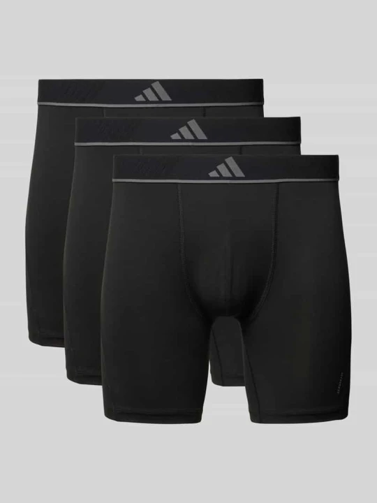 Zdjęcie produktu Obcisłe bokserki z elastycznym paskiem z logo w zestawie 3 szt. Adidas Czarny