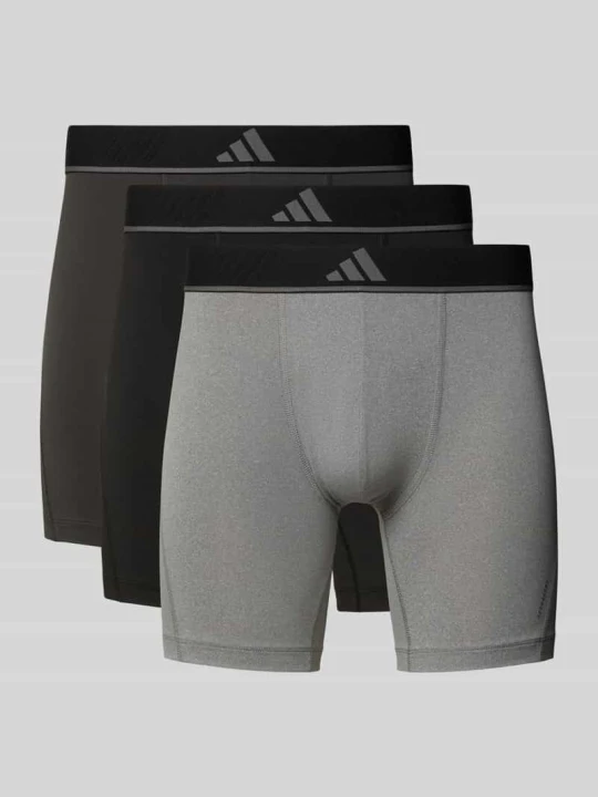 Zdjęcie produktu Obcisłe bokserki z elastycznym paskiem z logo w zestawie 3 szt. Adidas Antracytowy