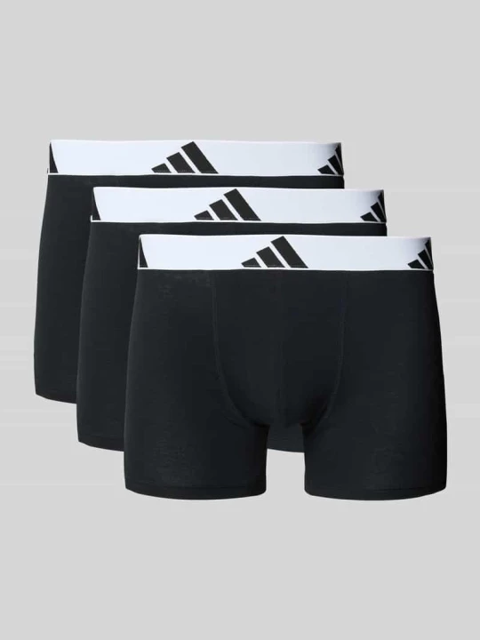 Zdjęcie produktu Obcisłe bokserki z elastycznym paskiem z logo w zestawie 3 szt. Adidas Czarny