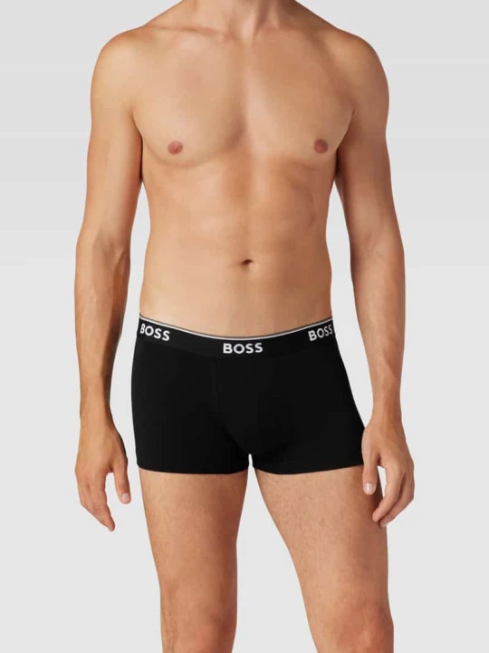 Zdjęcie produktu Obcisłe bokserki z elastycznym paskiem z logo w zestawie 3 szt. Boss Ciemnoszary