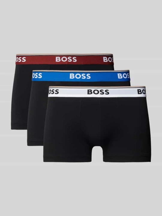 Zdjęcie produktu Obcisłe bokserki z elastycznym paskiem z logo w zestawie 3 szt. Boss Biały