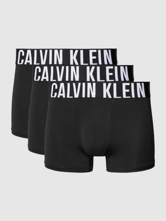 Zdjęcie produktu Obcisłe bokserki z elastycznym paskiem z logo w zestawie 3 szt. Calvin Klein Czarny