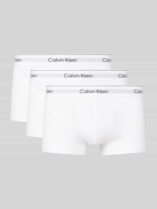 Zdjęcie produktu Obcisłe bokserki z elastycznym paskiem z logo w zestawie 3 szt. Calvin Klein Biały