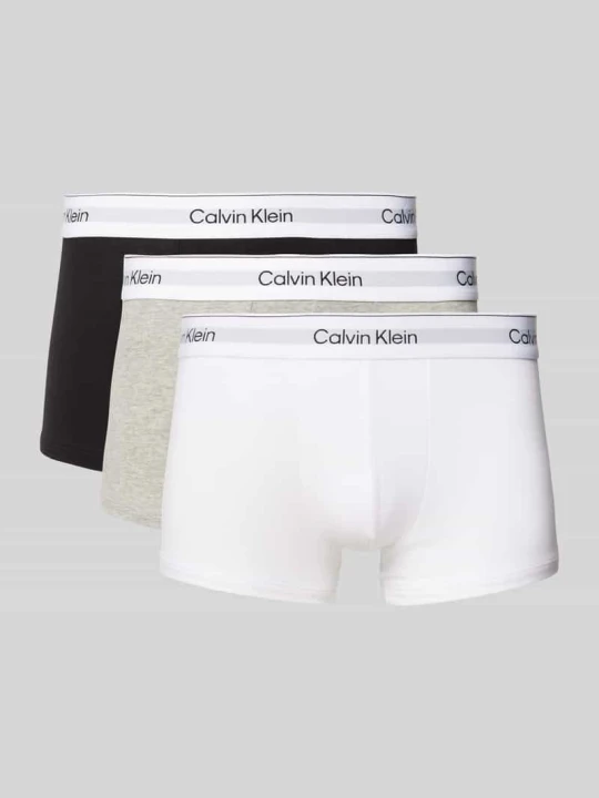 Zdjęcie produktu Obcisłe bokserki z elastycznym paskiem z logo w zestawie 3 szt. Calvin Klein Czarny