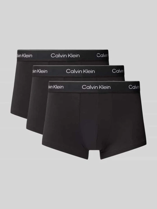 Zdjęcie produktu Obcisłe bokserki z elastycznym paskiem z logo w zestawie 3 szt. Calvin Klein Czarny