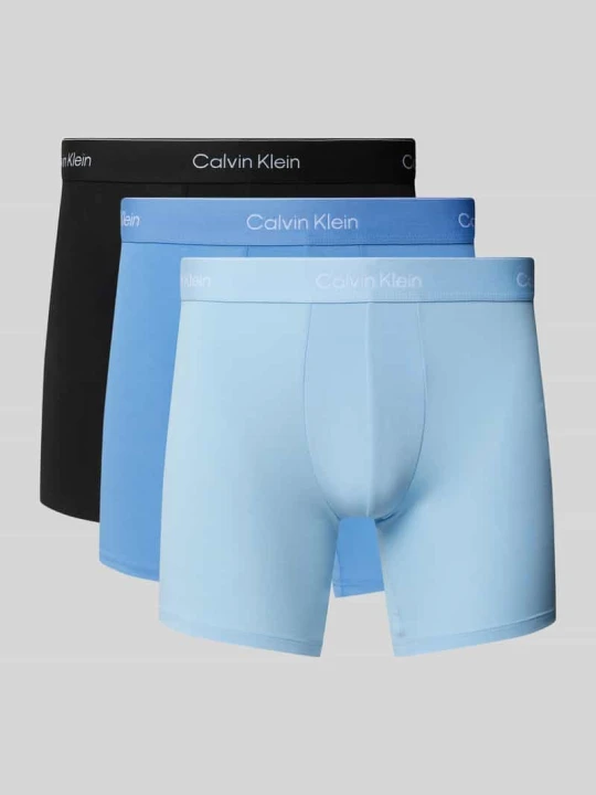 Zdjęcie produktu Bokserki z elastycznym paskiem z logo w zestawie 3 szt. Calvin Klein Niebieski