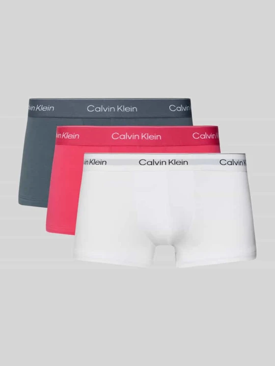 Zdjęcie produktu Obcisłe bokserki z elastycznym paskiem z logo w zestaw 3 szt. Calvin Klein Mocnoróżowy