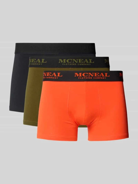 Zdjęcie produktu Obcisłe bokserki z elastycznym paskiem z logo w zestaw 3 szt. MCNEAL Oliwkowy