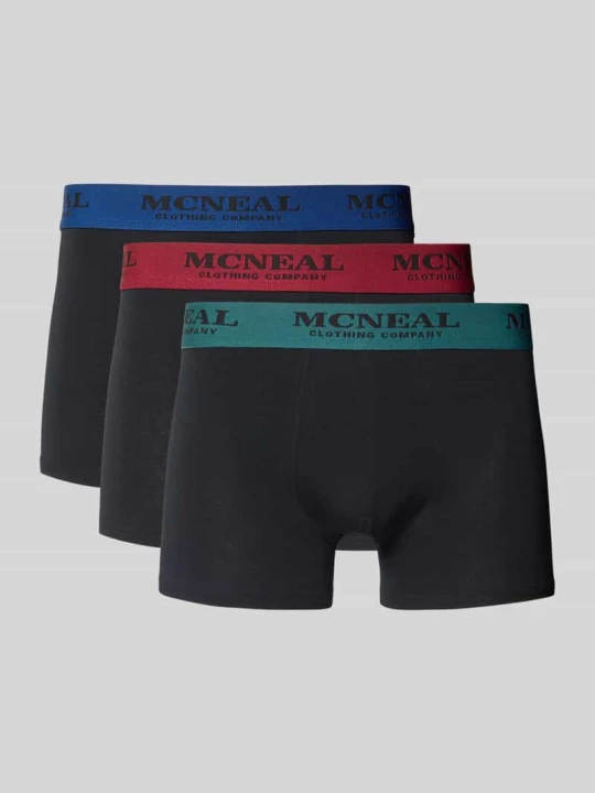 Zdjęcie produktu Obcisłe bokserki z elastycznym paskiem z logo w zestaw 3 szt. MCNEAL Czarny