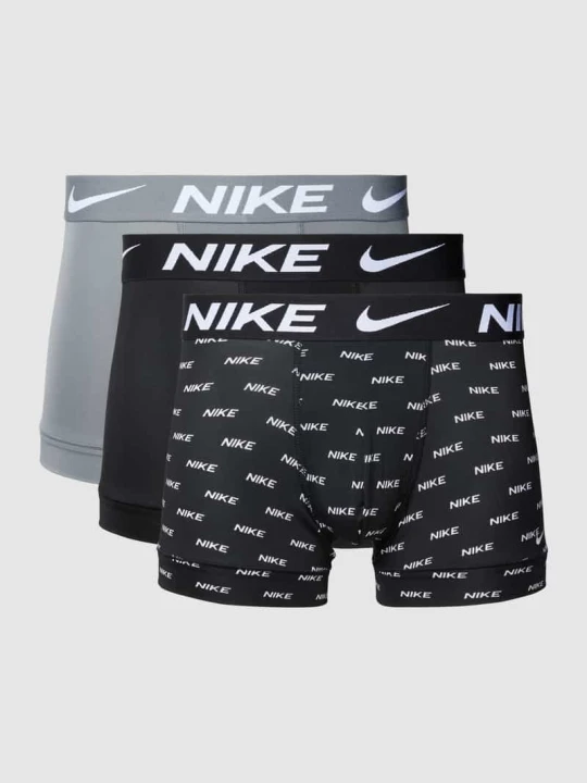 Zdjęcie produktu Obcisłe bokserki z elastycznym paskiem z logo w zestawie 3 szt. Nike Średnioszary