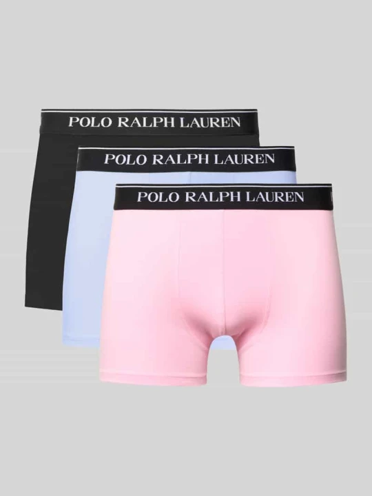 Zdjęcie produktu Obcisłe bokserki z elastycznym paskiem z logo w zestawie 3 szt. Polo Ralph Lauren Jasnoróżowy
