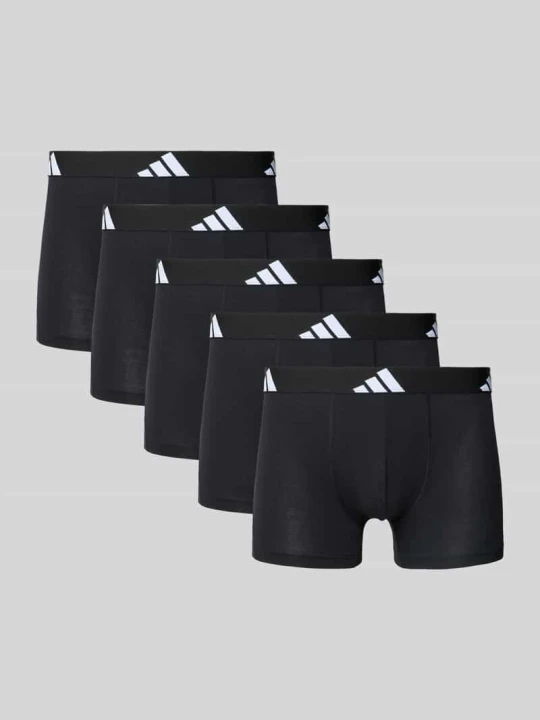 Zdjęcie produktu Obcisłe bokserki z elastycznym paskiem z logo w zestawie 5 szt. Adidas Czarny
