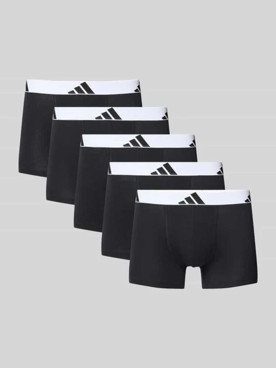 Zdjęcie produktu Obcisłe bokserki z elastycznym paskiem z logo w zestawie 5 szt. Adidas Czarny