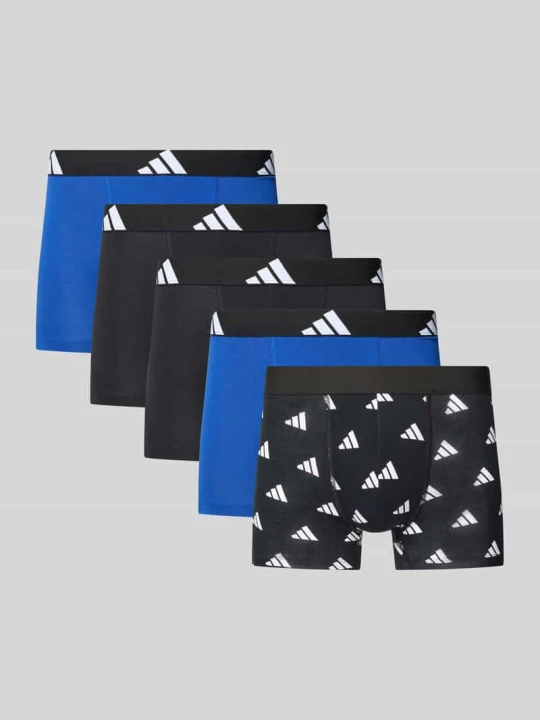 Zdjęcie produktu Obcisłe bokserki z elastycznym paskiem z logo w zestawie 5 szt. Adidas Czarny