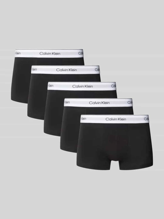 Zdjęcie produktu Obcisłe bokserki z elastycznym paskiem z logo w zestawie 5 szt. Calvin Klein Czarny