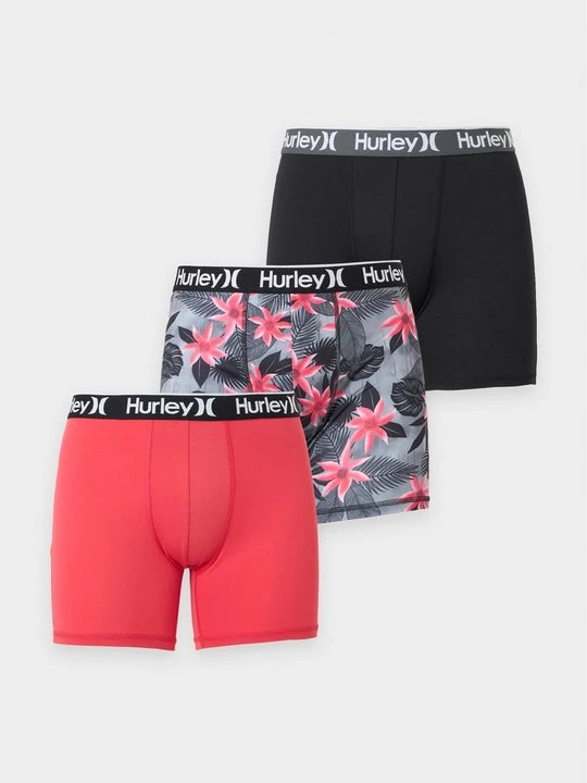 Zdjęcie produktu Obcisłe bokserki z krótkimi nogawkami Hurley czerwony