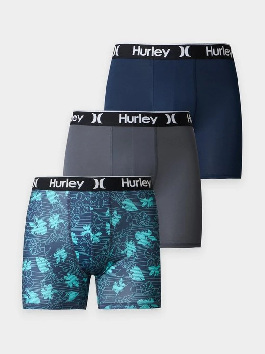 Zdjęcie produktu Obcisłe bokserki z krótkimi nogawkami Hurley jasnoszary